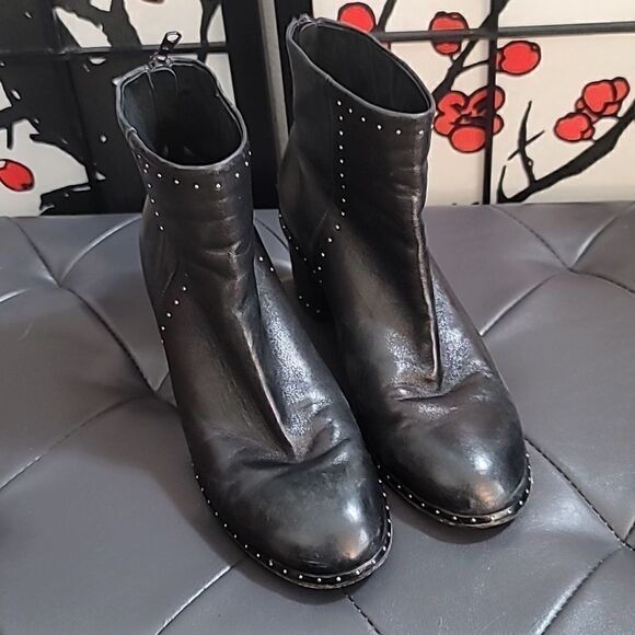 RAG & BONE Willow Stud Leather Booties Size 40 - Picture 4 of 12